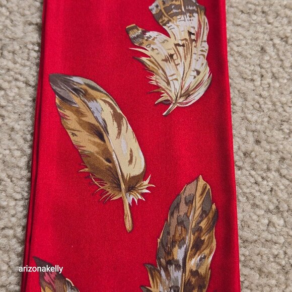 Silk Scarf Bird of Prey Feathers Owl Hawk Eagle Falcon - Picture 8 of 10